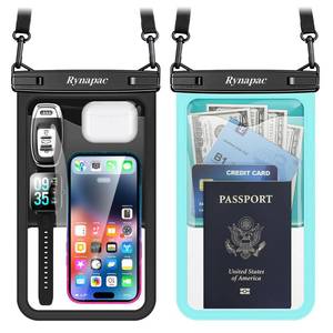 lot 20424 image: Rynapac Waterproof Phone Pouch IPX8 2-Pack