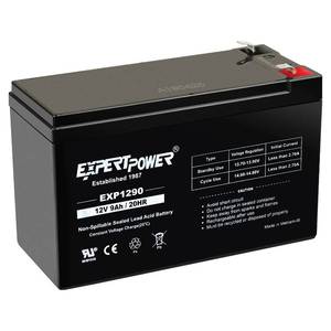 lot 20433 image: ExpertPower EXP1290 12V 9AH SLA AGM Rechargeable Battery