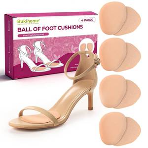 lot 20443 image: Bukihome Ball of Foot Cushion Pads - 4-Pair Metatarsal