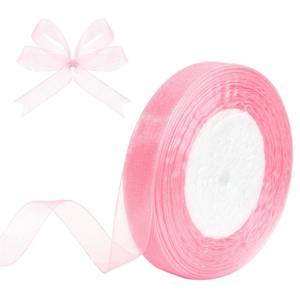 lot 20466 image: Partyeah Light Pink Organza Ribbon 58 x 50 Yards