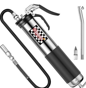 lot 7673 image: Bravex Pistol Grip Grease Gun 6000 PSI 18 inch Hose
