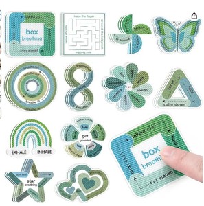 lot 8431 image: SCHOLOX 36 Pc Sensory Stickers with Textures