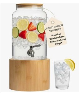 lot 7649 image: kitchentoolz 1 Gallon Glass Beverage Dispenser