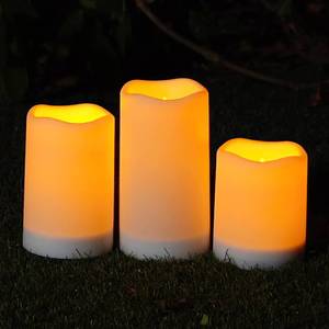 lot 1180 image: Homemory Solar Candles Outdoor Waterproof, Dusk to Dawn Sensor, 3x45 6