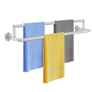 lot 1189 image: Double Towel Racks for Bathroom, 24 inch Double Towel Bar, Bathroom Towel Rack Wall Mounted, Double Towel Rod Stainless Steel Bathroom Towel Holder(Brushed Nickel)