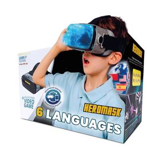 lot 1201 image: Heromask Educational VR Headset for Kids 5-12, Spanish Games, Phone Powered