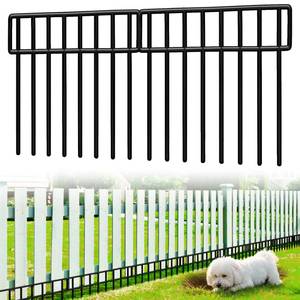 lot 1209 image: QIAOKAIYAN 42.5FT No Dig Fence Panels - 30 Pack Garden Fence Animal Barrier Rustproof Metal Dog Fence Panels for Yard, Anti Digging Barrier Garden Edging Border Fencing for Outdoor, Yard, Rabbit