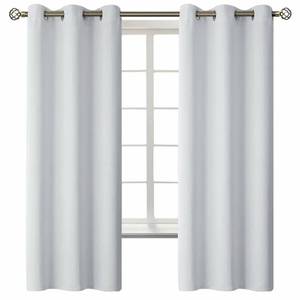 lot 2081 image: BGment Room Darkening Curtains 63 Inches Long - Grommet Thermal Insulated Drapes Window Treatment Curtains for Bedroom, 2 Panels, 42 x 63 Inch, Greyish White