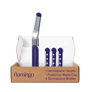 lot 2092 image: Flamingo Dermaplane Starter Set - Handle, 4 Refillable Dermaplane Razors