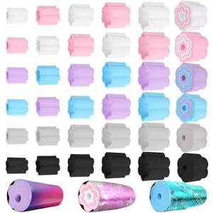lot 2103 image: 30 Pcs Cup Turner Foam Set-5 Sizes Cup Turner Inserts Expandable Spinner Sponge Cup Turner Accessories for Tumblers, Cola Shaped Water Bottles(1.572.442.833.183.74 Inch Diameter, 6 Colors) (B)