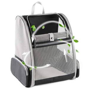 lot 2129 image: Texsens Innovative Traveler Bubble Backpack Pet Carriers for Cats and Dogs (Black)