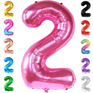 lot 2139 image: KatchOn, Hot Pink Number 2 Balloon - 40 Inch Number Balloon