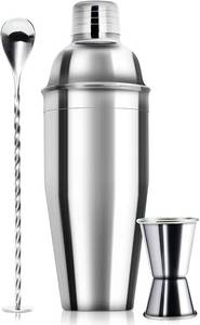 lot 2183 image: WPHUAW 24oz Cocktail Shaker Bar Set-Professional Margarita Mixer Drink Shaker Professional Stainless Steel Bar Tools Built-in Bartender Strainer for Martini Kit