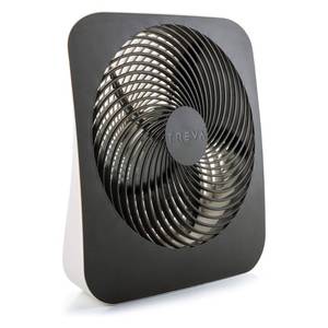 lot 3423 image: Treva 10 in Portable Fan Battery or AC Powered 2-Speed Desk Fan Black