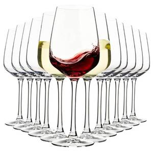 lot 3447 image: YARYOUNG 15oz Wine Glasses Set of 12, Thickened Stemmed Glasses for RedWhite Wine, Heavy Base Clear Red Wine Glasses for Everyday, Wine Lovers, Parties, Gifts, Dishwasher Safe, 460ml, 12 Piece Set