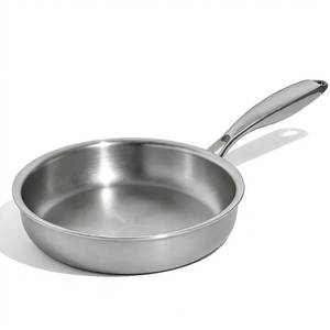 lot 3457 image: Umite Chef 5 Ply Stainless Steel Frying Pan 8 inch, Non Toxic Professional Stainless Steel Skillets, Dishwasher and Oven-Safe Chef Pan, PFOA&PTFE Free Cookware, Fast & Even Heat, Stay-Cool Handle