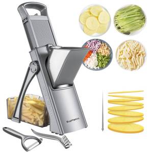 lot 3459 image: SupMaKin Safe Mandoline Slicer Plus for Kitchen, Vegetable Slicer & Chopper