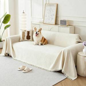 lot 3471 image: KaviKon Couch Cover for Sofa, Boho Sofa Covers Washable 3 Cushion for Dogs