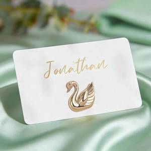 lot 4013 image: UNIQOOO 24Pcs Decorative Swan Place Card Holders Bulk, Name Card Holder, for Wedding Decor Favors, Table Setting, Name Tag, Party Food Labels