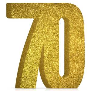 lot 4483 image: 70th Birthday Decorations for Men and Women,70th Anniversary Decorations,Gold Glitter 70th Birthday Party Centerpieces for Table Decorations,70 Table Topper Decor