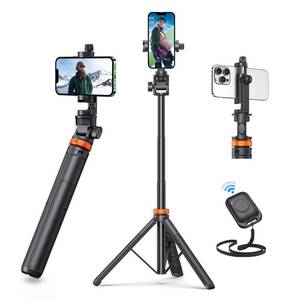 lot 5889 image: EUCOS 62 Phone Tripod, Tripod for iPhone & Selfie Stick with Remote