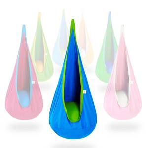 lot 5897 image: OUTREE Kids Pod Swing Seat, Cotton Child Hammock Swing Chair, Sensory Swing for Indoor and Outdoor Use, Blue