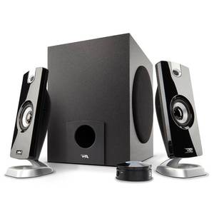 lot 5899 image: Cyber Acoustics CA-3090 2.1 Speaker System with 18W Subwoofer