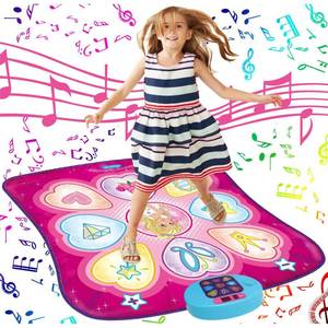 lot 5910 image: SUNLIN Dance Mat for Girls Ages 3-8, Interactive Dancing Game Pad, Pink