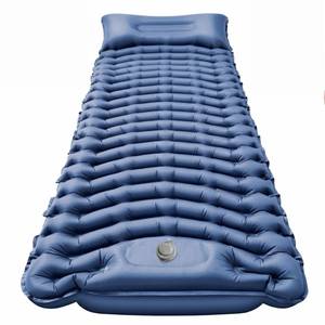 lot 5915 image: Pretyw Sleeping Pad for Camping - Ultralight Camping Mattress with Pillow, Built-in Foot Pump, Compact Inflatable Portable Mat for Backpacking, Hiking, Car Traveling, Beach, Tent