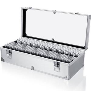 lot 5918 image: Funrous 50 for Coin Slab Coin Case Aluminum Box for Graded Slab, Silver