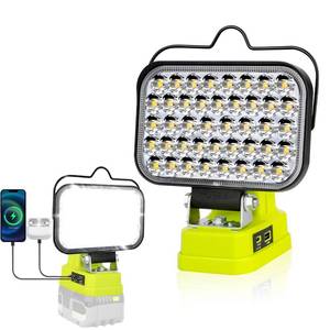 lot 6281 image: Work Light for Ryobi 18V Battery,84W 8000LM Portable Cordless Floodlight with USB&Type C Charging Port for Emergency Lighting,LED Spotlight for Camping,Fishing,Workshop