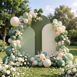 lot 6284 image: VitalCozy Set of 3 Arch Covers 4ft, 5ft, 6ft Green Series