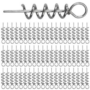 lot 6288 image: Soft Lure Bait Spring Twist Lock 150pcs Fishing Crank Hook Centering Pin for Soft Lure Bait Keeper Screw Lock Twist Lock Pins Hooks