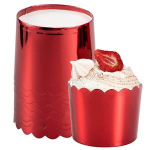 lot 6304 image: Paper Baking Cups, 50pcs Cupcake Liners Red Muffin Liners Greaseproof Disposable Bulk Cupcake Wrapper, 6 oz Standard Jumbo Muffin Cups for Halloween Christmas Parties by Dootafy