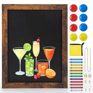 lot 6309 image: JEFURE Magnetic Chalkboard, 9x12 Inches, Black Dry Erase Board