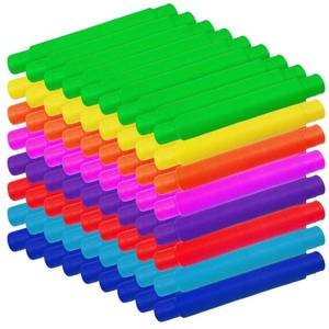lot 6317 image: 48 Pcs Pop Tubes Party Favor for Kids, Fidget Toys for Easter Basket Goodie Bag Stuffers , Pop Tubes Bulk for School Classroom Rewards Prizes Birthday Christmas Valentine Gift