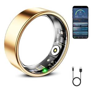 lot 6331 image: Mirlray Smart Ring for Women & Men, Smart Ring Health Tracker, Blood Oxygen & Heart Rate Monitor, Long Lasting Battery Sleep Ring, Waterproof Fitness Ring (Rose Gold, 7)