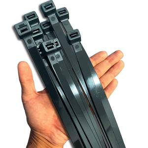 lot 6337 image: Black Zip Ties Heavy Duty 20 Inch Outdoor, 250lb Extra Large Cable Tie Wraps Long Plastic Wire Ties Wide Big Strong Thick Zipties 40 Pack