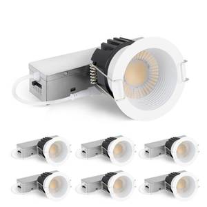 lot 6355 image: Adetu 6 Pack 2 Inch 5CCT Anti-Glare LED Downlight, Recessed Ceiling Light
