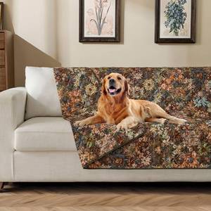 lot 7714 image: Snugglesinto Reversible Dog Bed Cover with Waterproof Lining, Water Resistant Slipcover Furniture Protector and Pet Blanket, Washable Couch Cover for Kids, Dogs, Pets.(FloralFloral,52x82)