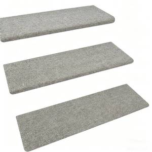 lot 7742 image: 15 Pack Stair Treads for Wooden Steps Carpet Mat Runner Rug Non Slip for Outdoor Indoor Dog(30inX8in) (Grey)