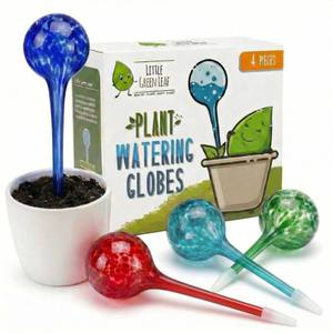 lot 7749 image: Large Plant Watering Globes 4 Pack �� Self Watering Bulbs for Big Pots 350ml