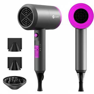 lot 7753 image: slopehill Professional Ionic Hair Dryer, Powerful 1800W Fast Drying Low Noise Blow Dryer with 2 Concentrator Nozzle 1 Diffuser Attachments for Home Salon Travel
