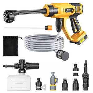 lot 7754 image: Ecarke Portable Car Cleaning Tool Compatible with Dewalt 20V Battery, 6-in-1 Nozzle & Foam Cannon, 3-Speed Adjustment, 5m Hose, Brushless Motor for Car Floor, Patio, Fence(Tool ONLY, NO Battery)