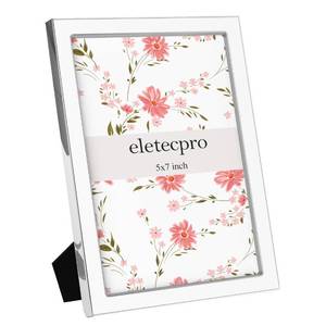 lot 8171 image: eletecpro 5x7 Enamel Picture Frame with Real Glass Cover, White, 1-Pack