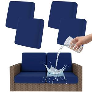 lot 8182 image: Smiry Waterproof Patio Cushion Covers, Stretch Outdoor Furniture Covers