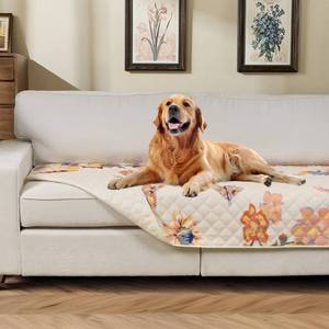 lot 8183 image: Snugglesinto Reversible Dog Bed Cover with Waterproof Lining, Water Resistant Slipcover Furniture Protector and Pet Blanket, Washable Couch Cover for Kids, Dogs, Pets.(Gray FloralGray,30x53)