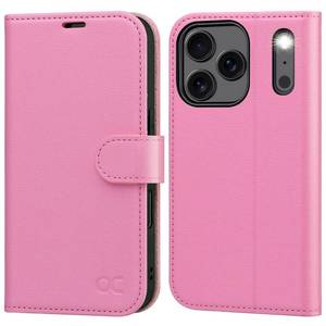 lot 8194 image: OCASE Compatible with iPhone 17 Pro Max Wallet Case, PU Leather Flip Folio Case with Card Holders RFID Blocking Kickstand Shockproof TPU Inner Shell Phone Cover 6.9 Inch 2025, Pink