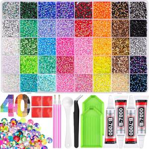 lot 8198 image: TINKRSTUFF 50000Pcs 3mm Jelly Rhinestones Bedazzling Kit