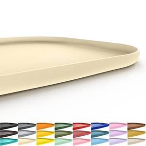 lot 8204 image: SMILOOL Silicone Pet Food Mat with Raised Edge for Food and Water Bowl, Dog Feeding Mats, Cat Food Trays for Floor Waterproof, Rubber Tray for Dogs and Cats, 22 x 14 x 0.8 White Sand(Yellow Cast)